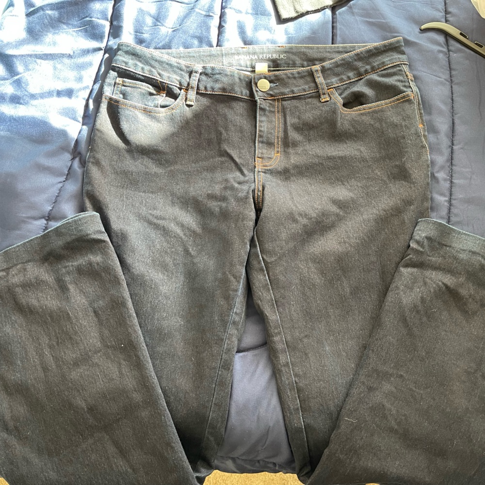 BANANA REPUBLIC dark blue extra long bootcut jeans